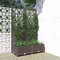 Yolola Hochbeet mit Rankgitter,Pflanzkübel mit Spalier Gartenspalier,Blumentopf aus Polyrattan mit 2 Rankgittern,Blumenkasten Rankgitter,Poly Rattan- Braun-80 x 40 x 121.5 cm