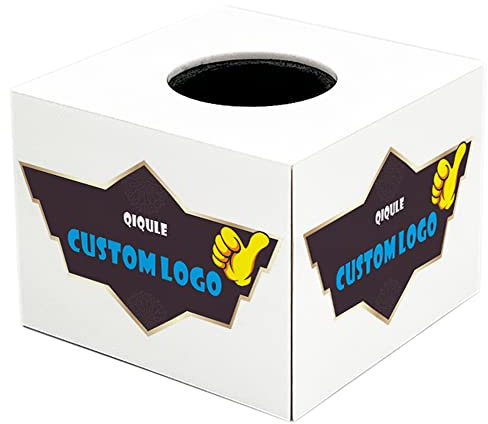 custom microphone logo cube mic flag Portable ABS Injection Molding Square Cube HD printed tempered film (black) (white)