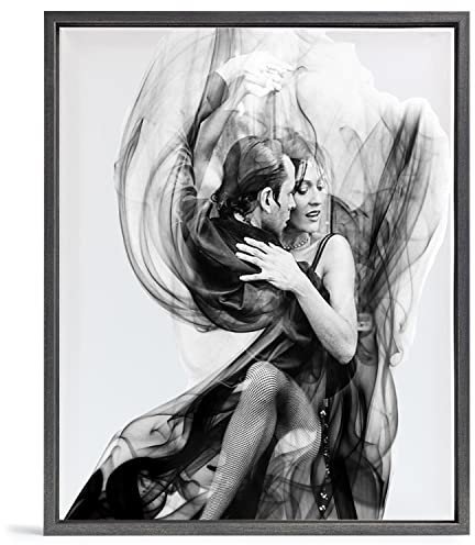 Cadre photo vide pour toile et photos sur châssis - Format : 59,4 x 84 cm - Format A1 - Aspect acier