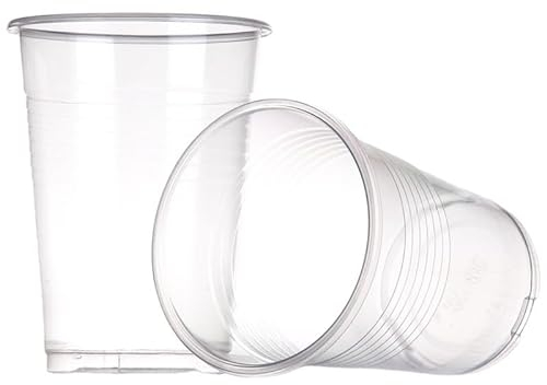 ABD Vasos desechables de plástico polipropileno ideal para fiestas - Pack 1250 unidades (330 ml, Transparente)