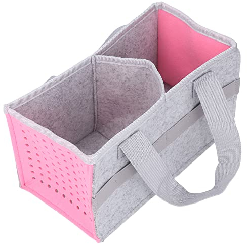 Praktische, Tragbare Aufbewahrungstasche, Extra Platz, Filzstoff-Etui für Toniebox-Player, Starter-Set. Organisieren und Schützen Sie Ihre Toniebox und Ihr Zubehör Unterwegs (Rosa)