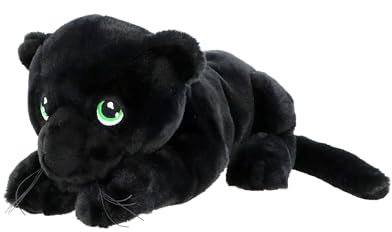Keel Toys Keeleco SE2232 Plüschtier, 100% recycelt, umweltfreundliches Spielzeug für Kinder, schwarzer Panther, 35 cm