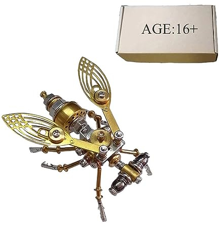 Amecon 3D Metall Puzzles Insekt Fliege Kit für Erwachsene, 100 Teile 3D Metal Puzzle Insekt Mechanical Montage Modell, Adventskalender 2023 Puzzle Geschenk Ornamente