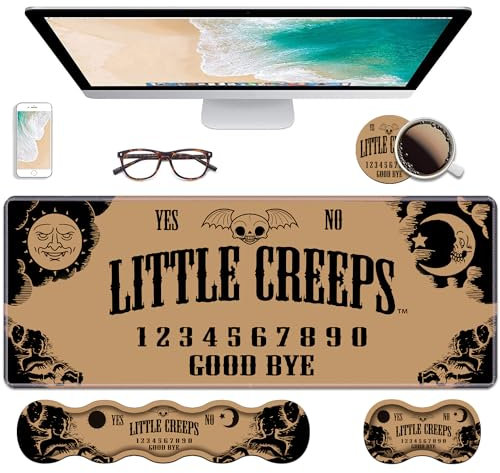 Repose-poignet ergonomique pour clavier et tapis de souris - Grand tapis de bureau de jeu XXL 80 x 30 cm avec base antidérapante, mousse à mémoire de forme, soulagement de la douleur pour la maison et