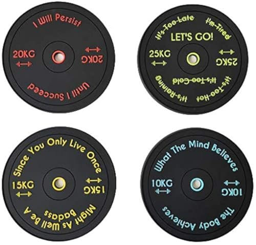 Inspirational Style Weight Plate Designed Coasters (Packs of 4)
