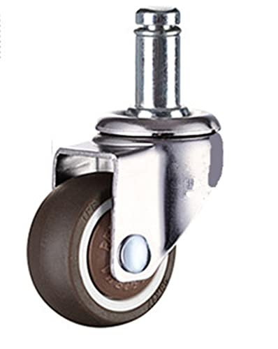 1 1,25 1,5 2 Zoll Möbelrollen Räder Gummi Lenkrolle Trolley Gummirolle mit Bremse 1St (Color : F, Size : 1.0 inch)