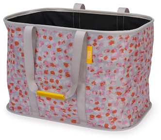Joseph Joseph Hold-All Max Collapsible 55L Washing Laundry Basket Bag, Durable Fabric, Moisture Resistant, Peach Blossom
