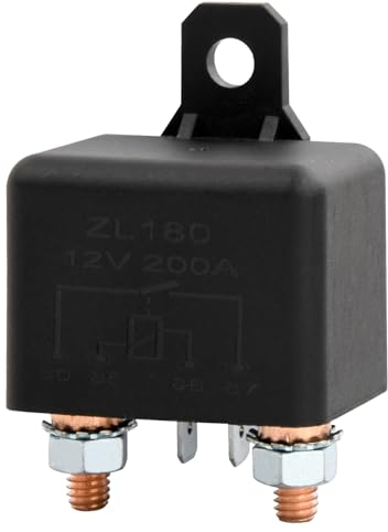 Jinlaili Relais 12V 200A, Coupleur Separateur Batterie 12v, Relais de Batterie, pour Automobile Véhicules Lourds Camion Pelle Van