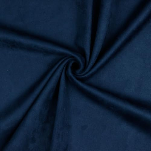 Waschleder | Wildlederimitat | Suede | Stretch | 320 g/m2 | 50x150cm | Meterware | viele Farben (navy)