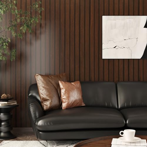 Yullpaper Papier Peint Bois Brun Papier Adhesif Pour Meuble Bois Papier Peint Adhesif Mural à Rayures De Panneau De Bois Chambre Salon Rouleau Adhesif Decoratif Revetement Adhesif Meuble 40cm x 300cm