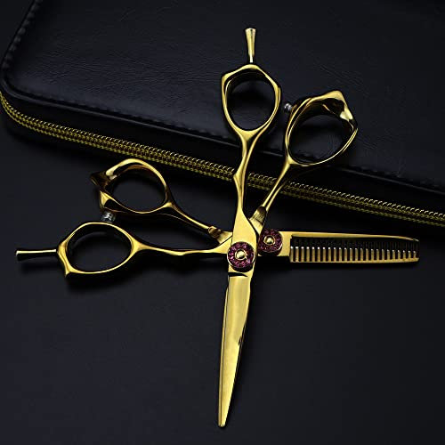 Haarschneideschere, 5 Zoll, professionelle Japan 440c, gehobene Schere, Goldschnitt-Haarschere, Schneiden, Friseur, Haarschnitt, Effilierschere, Friseurschere