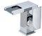 Reykentu Salida de lavabo, salida individual de baño para agua caliente y fría, de color, cuadrada para armario de baño, fácil instalación (plata)