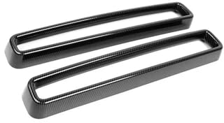 Grill Für Dodge Für Challenger 2015-2019 2020 2 Stück Auto-Frontgrilleinsätze Abdeckung Ziermuster Grilleinsätze Abdeckung Frontgrill(Color:Carbon Texture)