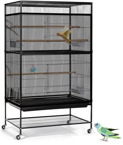 ASOCEA Großer Vogelkäfig-Samenkäfig Vogelkäfigabdeckung Verstellbarer Vogelkäfig Nylon Maschennetz Papageienkäfig Weiche luftige Schutzhülle für Runde (Schwarz, 118 * 31.5in/300 * 80cm)