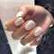 Kabwea 24 Pcs Pure White Press On Nails, Press On Nails, NäGel Zum Aufkleben, Fake Nails, Nail Tips, Tips FüR GelnäGel, KüNstliche NäGel, FingernäGel, Fake NäGel