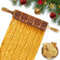 Aoreun Teigroller Holz Elch, Weihnachten Präge Nudelholz Holz mit Weihnachten Schneeflocke, 3D Nudelholz Muster Prägerolle zum Backen von geprägten Keksen nach dem Zufallsprinzip