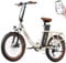 ONESPORT OT16-2 Klapprad E-Bike, E Bike 20 Zoll mit 250W Motor und 48V 17Ah Abnehmbaren Akku, Geschwindigkeit 25km/H, LCD-Display und Bluetooth Connect, Fahrrad Elektro Für Stadtpendler (Blanc Cassé)