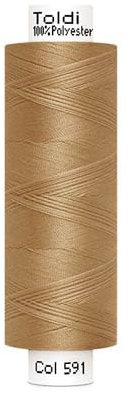 Nähgarn TOLDI Nähgarn á 500m - Allesnäher Garn No.120 Hochwertiges Universalnähgarn (1, Senf)