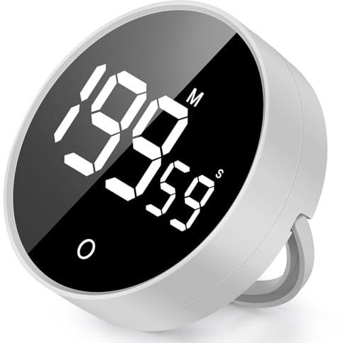 BuzzoXerex Küchentimer Digital, Timer Digital Countdown, Küchenwecker Mechanisch mit 3 Stufiger Lautstärke, LED Bildschirm, Visuelle Küchenuhr Timer für Kochen Sport Studieren (Zufällige Farben)