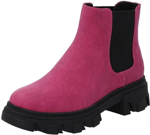 Palado Chelsea Boots Damen Paros - modische Stiefeletten - leicht gefütterte Boots - elegante Stiefel Pink UK6 - EU39
