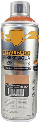 various - Pintura Spray Base Agua 400ml,Ecológica y Sin Olor,Para Muebles,Metal,Plástico y Madera,Colores Duraderos,Cobertura Uniforme - Oro Metalizado,1 unidad