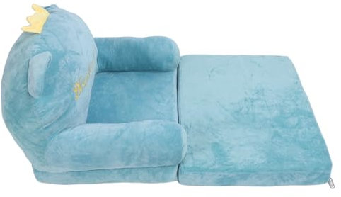 Kavolet Cartoon-Kindersofa, Faltbar, Kindersofa, Kindersofa, Couch, Bequeme 2-in-1-Klappcouch, Schlafcouch für, Elefanten-Stickmuster (In Zwei Hälften Falten)