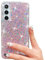 Esakycn Cover per Samsung Galaxy A35 5G Glitterata, Custodia Antiurto Bling Glitter Silicone Riflettente con Paillettes Design Estetico Donna Ragazze Lucido Case per Samsung A35 5G 6.6 , Rosa