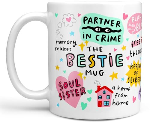 The Bestie Mug, Best Friend Gift, My Sidekick, My Happy Place, My Partner in Crime, My Soul Sister