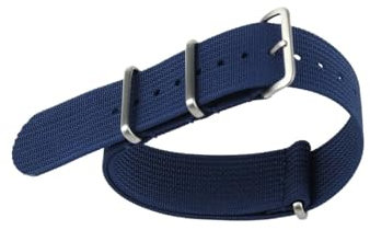 TVKSIPAR 20mm 22mm Nylon Uhrenarmband Universal Armband Stoffarmband Passend For Rolex Uhrenarmband Zubehör(Blue,22mm)