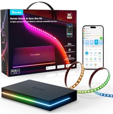 Govee AI Sync Box 2 55-65 Inc TV Back LED Ambient Lighting