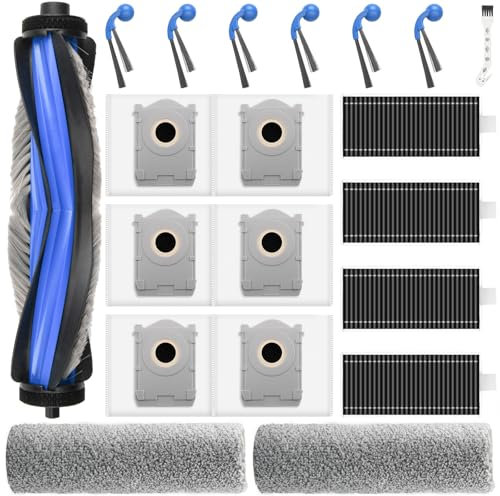 20 Accessoires Pour ECOVACS DEEBOT T80 OMNI Aspirateur Robot laveur, 6 sac aspirateur, 6 brosses latérales, 4 filtres, 2 rouleaux de nettoyage, 1 Brosse principale, 1Brosse de nettoyage