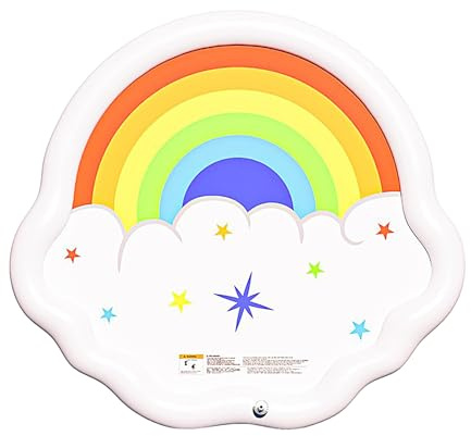Kids Water Pad, Sprinkler Pads, Interactive Folding Water Toy, Sturdy Splash Mat Design, Ideal for Camping Sites, Lawns, Swimming Pools, Yard, Outdoor Play, 68.9x64.17 inches