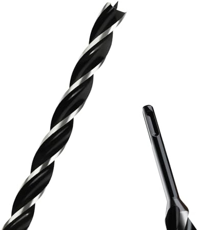 3/4 x 18 Auger Drill Bit with SDS Plus Shank for Wood,Tri Flute Ship Auger Long Drill Bit for Soft and Hard Wood,Tree Stump,Plastic,Drywall and Composite Materials