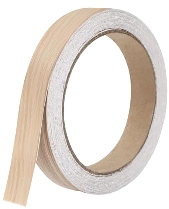 18mm Ginkgo Wood Grain Edging Tape,10M Roll of Self-Adhesive Pre Glued Wood Veneer Edging Iron on Edging Strip Wood Trim Banding for Cabinet, Shelving,Furniture,Worktop,Shelves,Panels