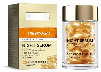 Vitamin C sérum pour le visage Granules，Sérum De Vitamine Anti-Âge，Capsules De Sérum Pour le Visage,Capsules De Sérum Pour Visage，Capsules Del Soins Hydratantes Et Blanchissantes
