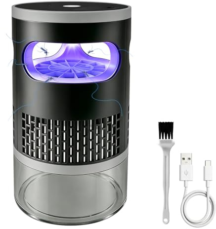 Lampada Antizanzare, Lampada per Zanzare Da Interni ed Esterni, Ammazza Zanzare e Antimosche con Vassoio Estraibile, Sterminatore di Insetti per Casa, Cucina, Balcone e Terrazza