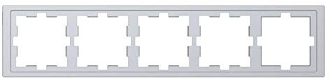 Merten MEG4050-6536 | Abdeckrahmen | M-Creativ Design| 5-fach|IP20 - ABS - 378 x 90mm - Edelstahl | Made in Germany