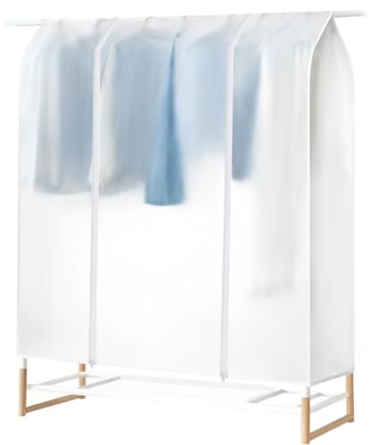 HLC-Funda Transparente ensanchada de Ropa con Cremallera Resistente,Ideal para Evitar Polvo y Suciedad,133 * 55 * 150 cm