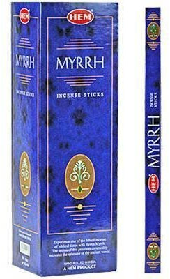 Varillas Incienso HEM Mirra – – Juego de 3 cajas de 8 palillos – Patines