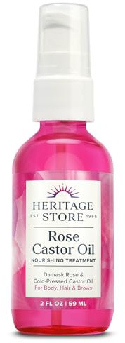 Sérum à lhuile de ricin rose, 2 fl oz (60 ml) - Heritage Store