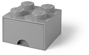 Room Copenhagen Lego Storage Drawer, Grey, Plastic, Stackable, 4 Knobs, 250 x 250 x 180 mm