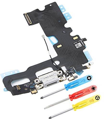 MMOBIEL Dock Connector Compatible avec iPhone 7 Plus 2016 - Port de Charge Câble Flexible Uniquement Compatible avec iPhone 7 Plus - Remplacement du Port Casque/Micro/antenne - Tournevis Inclus - Or