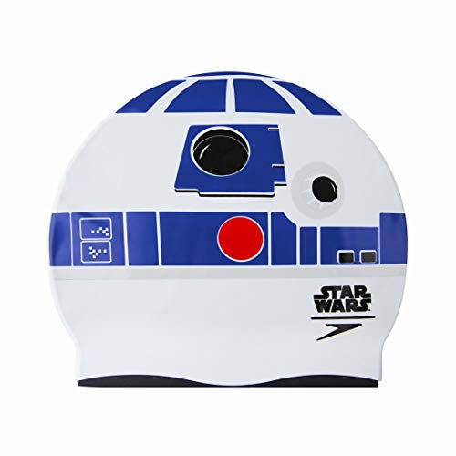 Speedo R2-D2 Junior Gorra, Infantil, Blanco y Azul, Talla única