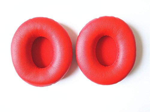 Solo HD Replacement Ear Pad Cushions Compatible with Monster Beats by Dr.Dre Solo 1.0 Wired & Solo HD Wired On-Ear Headphones,Not Fit for Wireless Headset (Red)