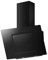 PKM Schräghaube S26-60BBTY | Dunstabzugshaube | Wandhaube | Abluft | Umluft | Schwarzes Glas | Touch Control | 60cm