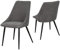 Staboos CH80 Esszimmerstuhle 4er Set Polsterstuhl bis 150 kg - Strapazierbarer Stoff Sessel - Polsterstuhl (Dunklegrau)