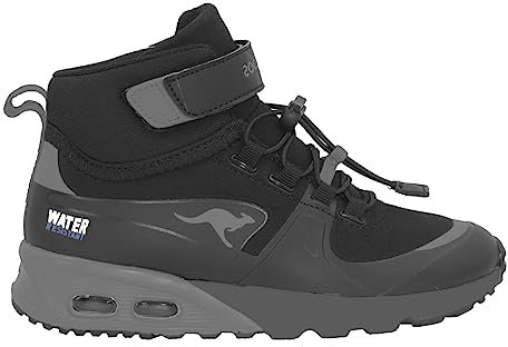 KangaROOS Unisex Kinder Kx-hydro Sneaker, Jet Black Steel Grey, 39 EU
