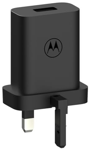 Motorola Chargers - TurboPower 20W QC 3.0 Mains Wall Charger/Power Adapter with SKN6473A 1m USB-A to USB-C cable.