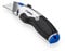 Dahle Cutter 10890 Heavy Duty lame trapézoïdale, boîtier en métal, coupe-ruban et 3 lames de rechange Noir/argenté