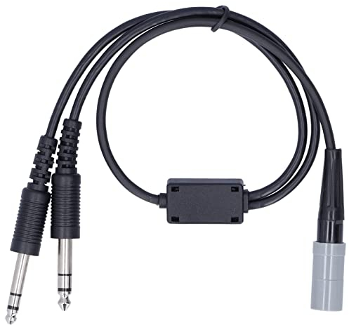 PUSOKEI Aviation Headset-Adapter General Aviation GA-Headset-Adapter Fiber Sponge Fixed Wing Headset-Adapter für 6-Pin, für GA 2-Stecker